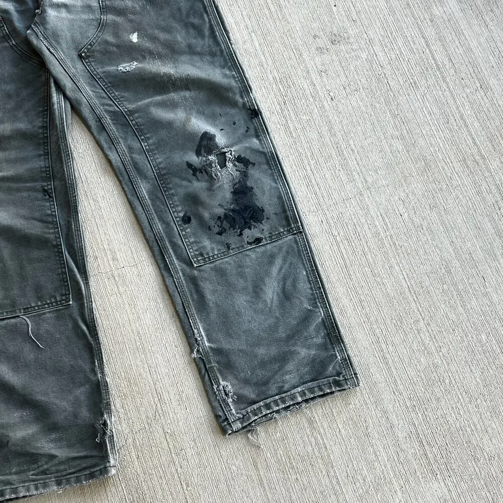 Carhartt faded green double knee work wear carpenter pants